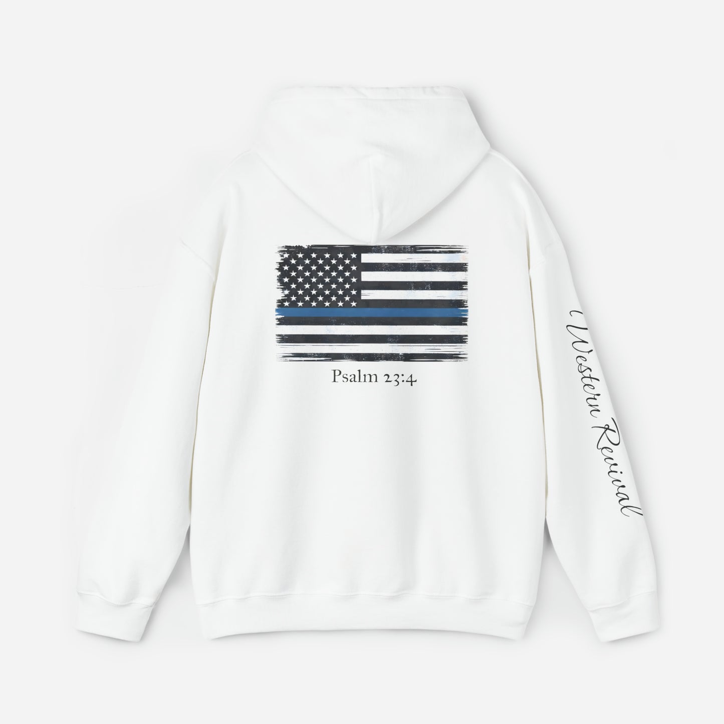 Thin Blue Line Psalm 23:4 - Hoodie