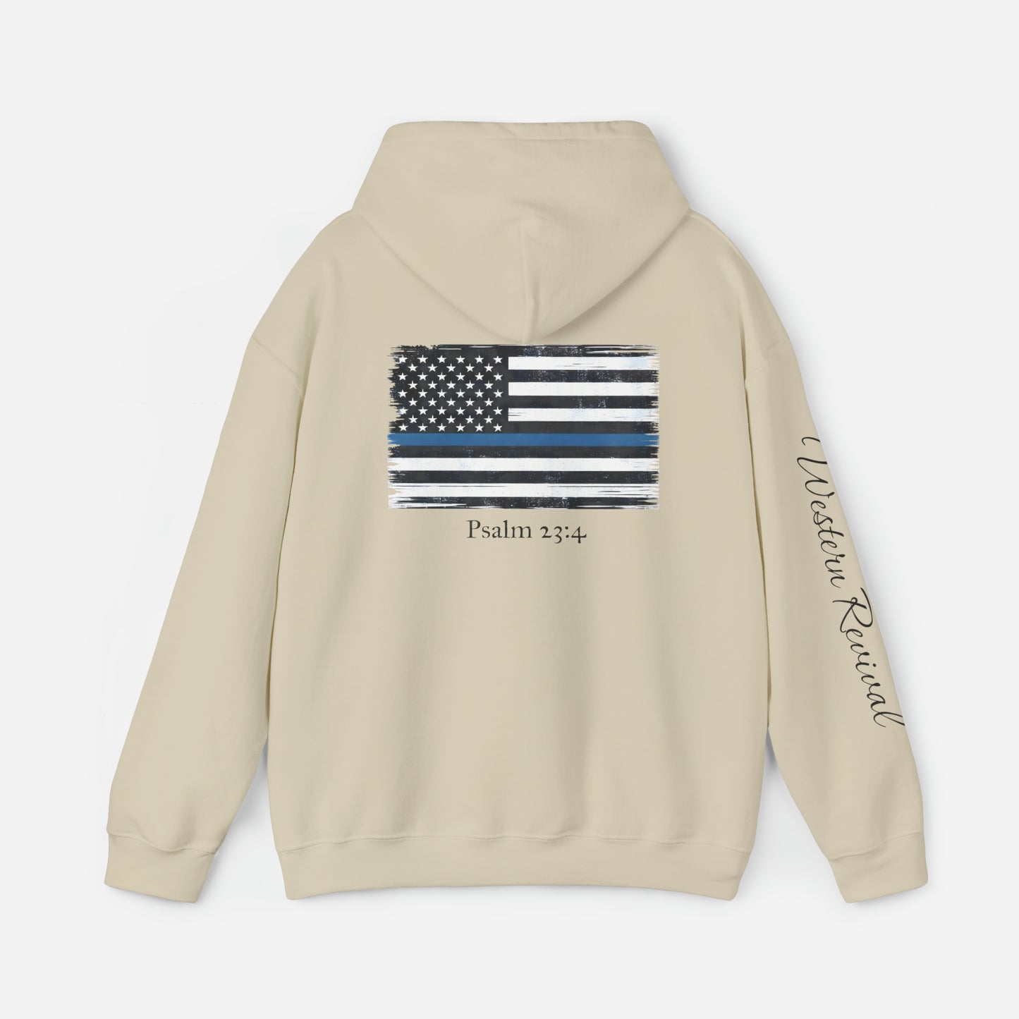 Thin Blue Line Psalm 23:4 - Hoodie